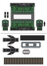 ocuklar iin hazr model Tren maketi ablonu, paper craft model
